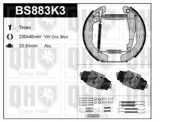 QUINTON HAZELL BS883K3 Комплект гальм, барабанний гальмівний механізм