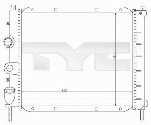 TYC 7280008R Радіатор, охолодження двигуна