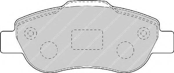 FERODO FDB1652 Комплект гальмівних колодок, дискове гальмо
