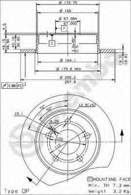 BREMBO 08473821 гальмівний диск