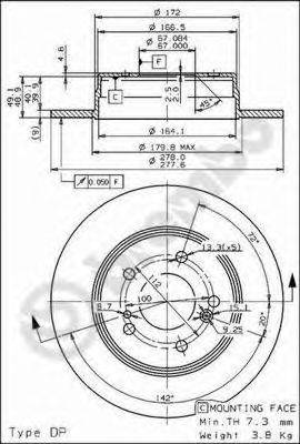 BREMBO 08517830 гальмівний диск