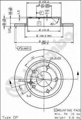 BREMBO 08735810 гальмівний диск