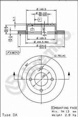 BREMBO 09591920 гальмівний диск