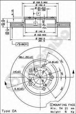 BREMBO 09793211 гальмівний диск