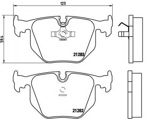 BREMBO P06016 Комплект гальмівних колодок, дискове гальмо