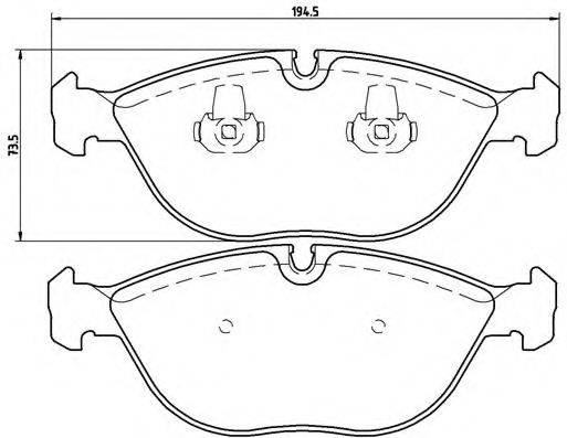 BREMBO P06019 Комплект гальмівних колодок, дискове гальмо