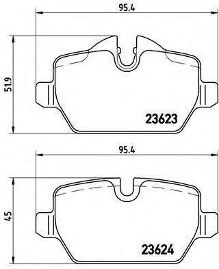 BREMBO P06037 Комплект гальмівних колодок, дискове гальмо