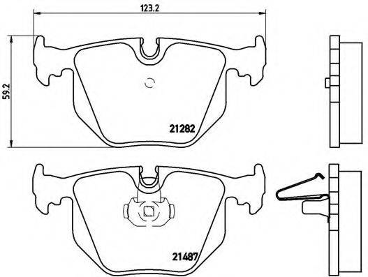 BREMBO P06044 Комплект гальмівних колодок, дискове гальмо