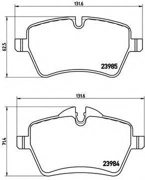 BREMBO P06051 Комплект гальмівних колодок, дискове гальмо