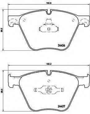 BREMBO P06073 Комплект гальмівних колодок, дискове гальмо