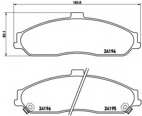 BREMBO P10052 Комплект гальмівних колодок, дискове гальмо