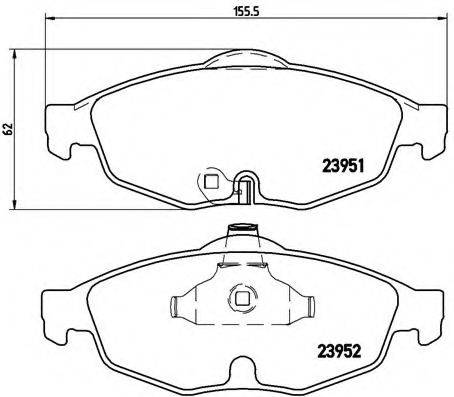 BREMBO P11016 Комплект гальмівних колодок, дискове гальмо