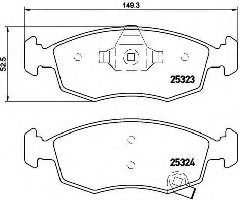 BREMBO P11031 Комплект гальмівних колодок, дискове гальмо