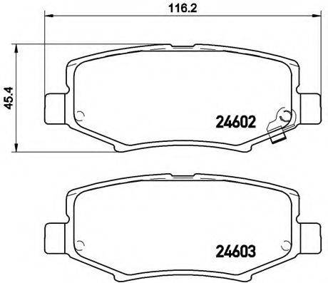 BREMBO P18024 Комплект гальмівних колодок, дискове гальмо