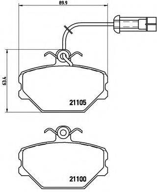 BREMBO P23044 Комплект гальмівних колодок, дискове гальмо