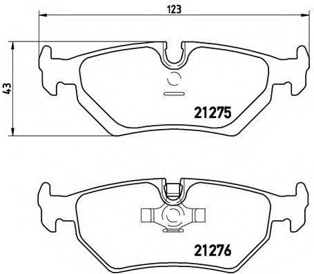 BREMBO P23062 Комплект гальмівних колодок, дискове гальмо