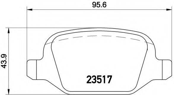 BREMBO P23065 Комплект гальмівних колодок, дискове гальмо