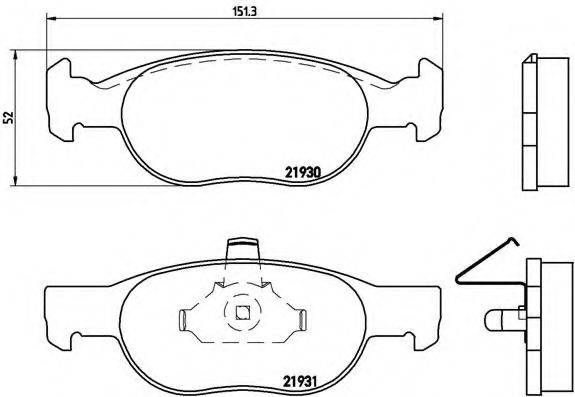 BREMBO P23073 Комплект гальмівних колодок, дискове гальмо