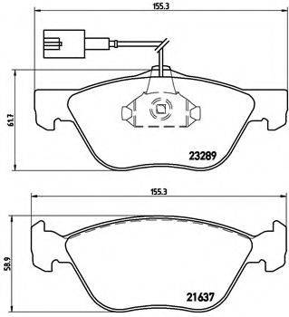 BREMBO P23077 Комплект гальмівних колодок, дискове гальмо