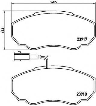 BREMBO P23091 Комплект гальмівних колодок, дискове гальмо