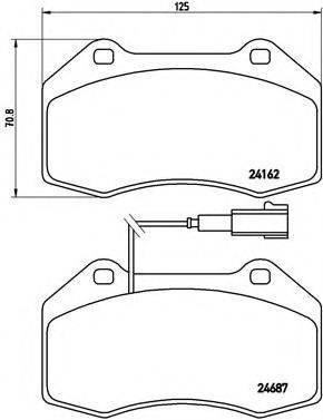 BREMBO P23117 Комплект гальмівних колодок, дискове гальмо