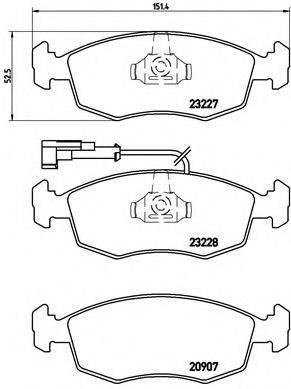 BREMBO P23121 Комплект гальмівних колодок, дискове гальмо