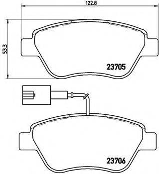 BREMBO P23141 Комплект гальмівних колодок, дискове гальмо