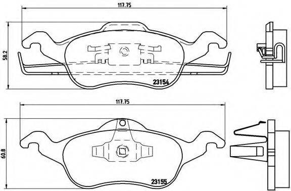 BREMBO P24046 Комплект гальмівних колодок, дискове гальмо