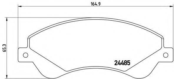 BREMBO P24065 Комплект гальмівних колодок, дискове гальмо