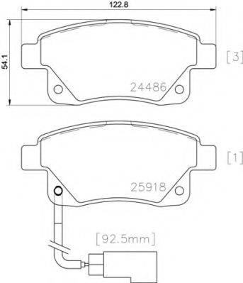 BREMBO P24066 Комплект гальмівних колодок, дискове гальмо