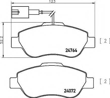 BREMBO P24150 Комплект гальмівних колодок, дискове гальмо