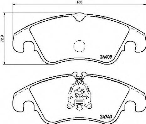 BREMBO P24161 Комплект гальмівних колодок, дискове гальмо