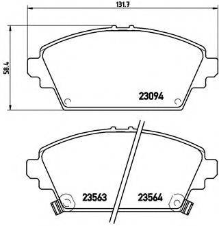 BREMBO P28029 Комплект гальмівних колодок, дискове гальмо