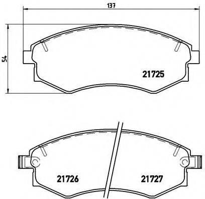 BREMBO P30022 Комплект гальмівних колодок, дискове гальмо