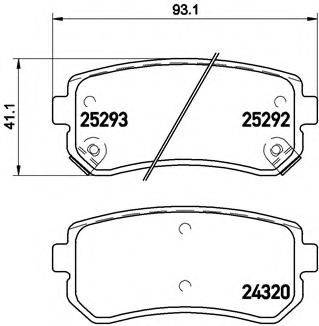 BREMBO P30051 Комплект гальмівних колодок, дискове гальмо