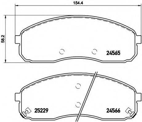 BREMBO P30058 Комплект гальмівних колодок, дискове гальмо