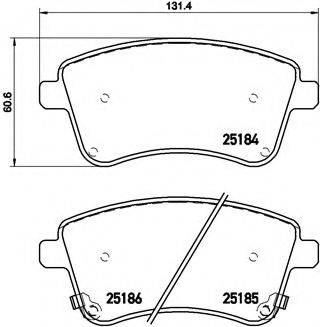 BREMBO P30064 Комплект гальмівних колодок, дискове гальмо