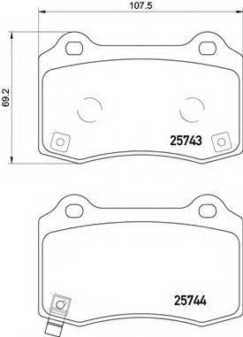 BREMBO P30074 Комплект гальмівних колодок, дискове гальмо