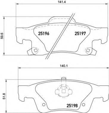 BREMBO P37016 Комплект гальмівних колодок, дискове гальмо