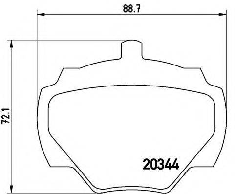 BREMBO P44001 Комплект гальмівних колодок, дискове гальмо