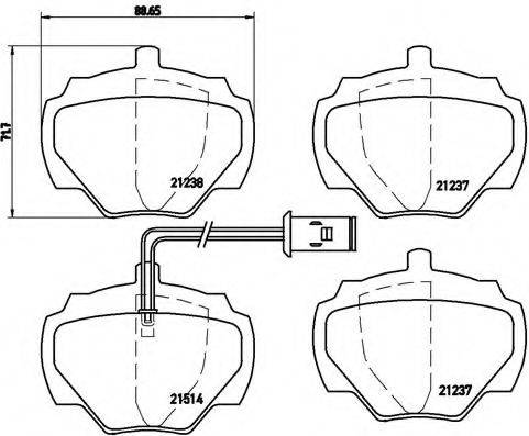 BREMBO P44003 Комплект гальмівних колодок, дискове гальмо