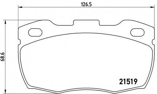 BREMBO P44015 Комплект гальмівних колодок, дискове гальмо