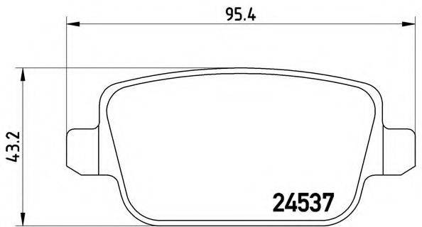 BREMBO P44016 Комплект гальмівних колодок, дискове гальмо