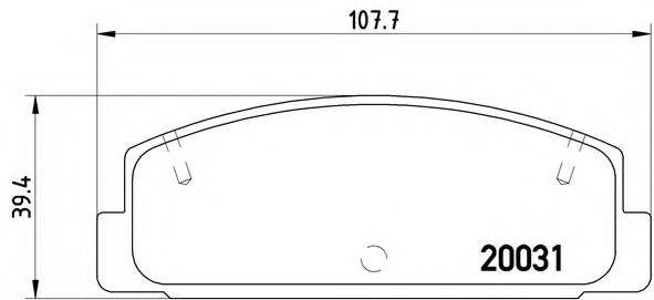 BREMBO P49037 Комплект гальмівних колодок, дискове гальмо