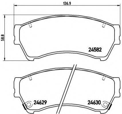 BREMBO P49039 Комплект гальмівних колодок, дискове гальмо