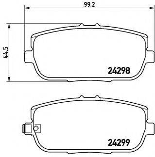 BREMBO P49044 Комплект гальмівних колодок, дискове гальмо