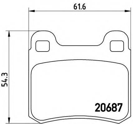 BREMBO P50013 Комплект гальмівних колодок, дискове гальмо