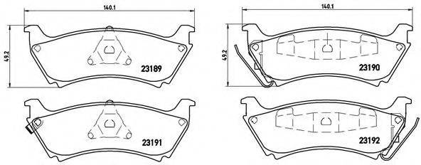 BREMBO P50040 Комплект гальмівних колодок, дискове гальмо