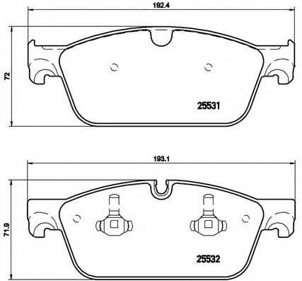 BREMBO P50102 Комплект гальмівних колодок, дискове гальмо