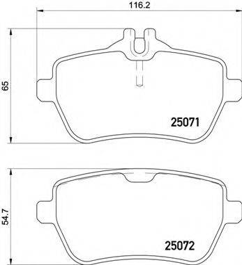 BREMBO P50117 Комплект гальмівних колодок, дискове гальмо